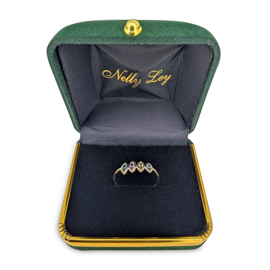 Bespoke 14ct Gold Multi-Stone Ring – Marquise Cut Gemstones