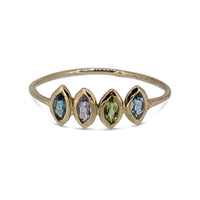 Bespoke 14ct Gold Multi-Stone Ring – Marquise Cut Gemstones
