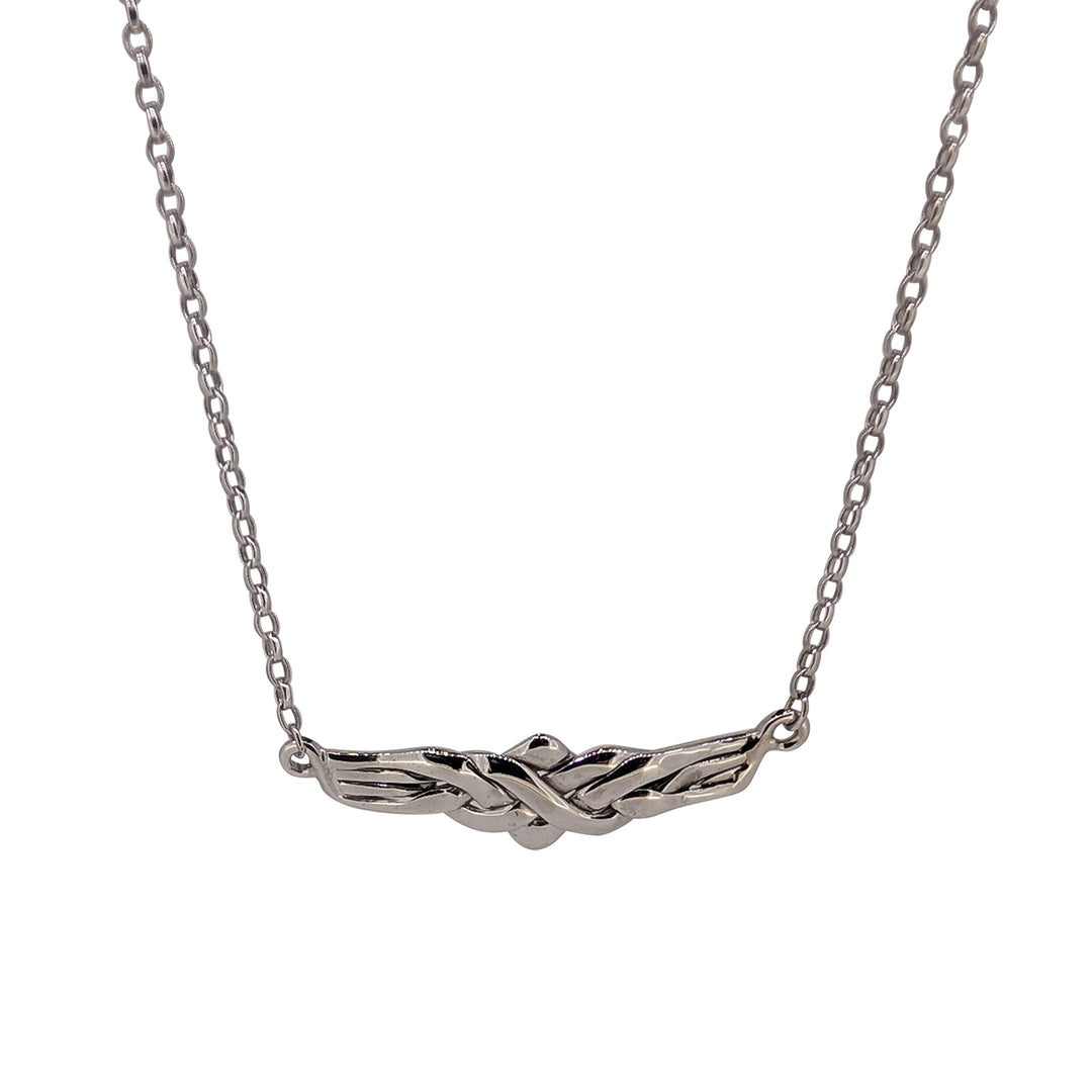 9ct White Gold Puzzle Pendant – Handcrafted Artisan Design