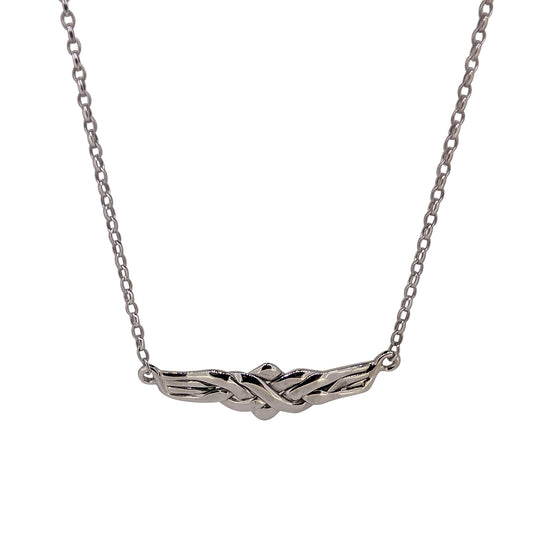 9ct White Gold Puzzle Pendant – Handcrafted Artisan Design