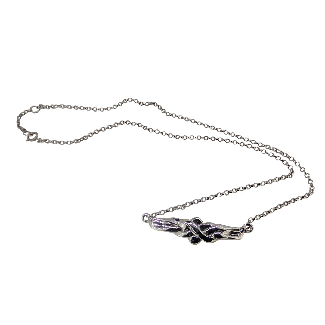 9ct White Gold Puzzle Pendant – Handcrafted Artisan Design