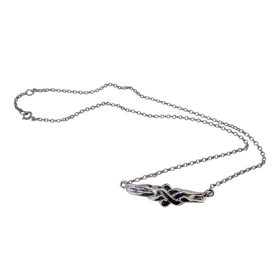 9ct White Gold Puzzle Pendant – Handcrafted Artisan Design