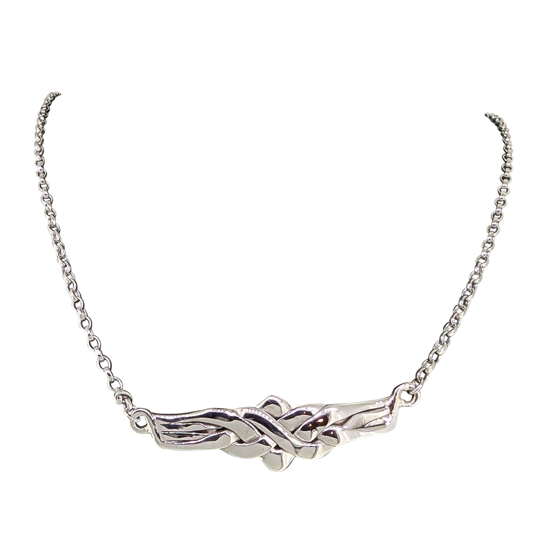 9ct White Gold Puzzle Pendant – Handcrafted Artisan Design