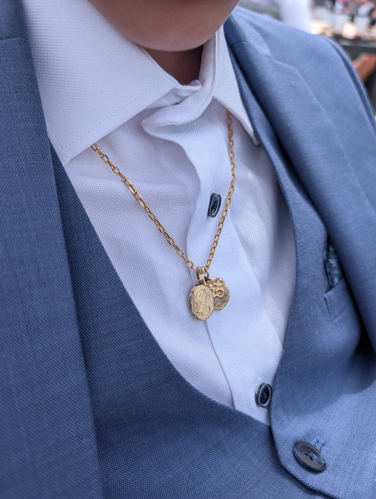 9ct Solid Yellow Gold Moon Pendant – Heavyweight Artisan Jewellery
