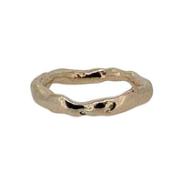 9ct Recycled Gold Organic Wedding Ring – Handcrafted Artisan Design