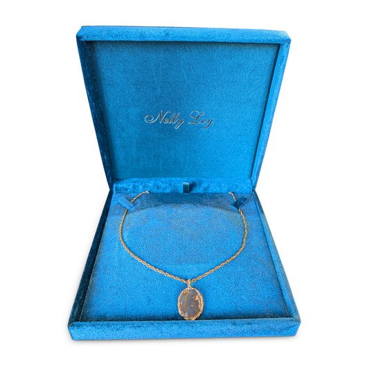 9ct Gold Memorial Ashes Pendant – Twisted Wire Design with Chain