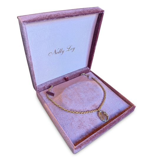 9ct Gold Memorial Ashes Pendant – Twisted Wire Design with Chain