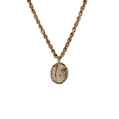 9ct Gold Memorial Ashes Pendant – Twisted Wire Design with Chain