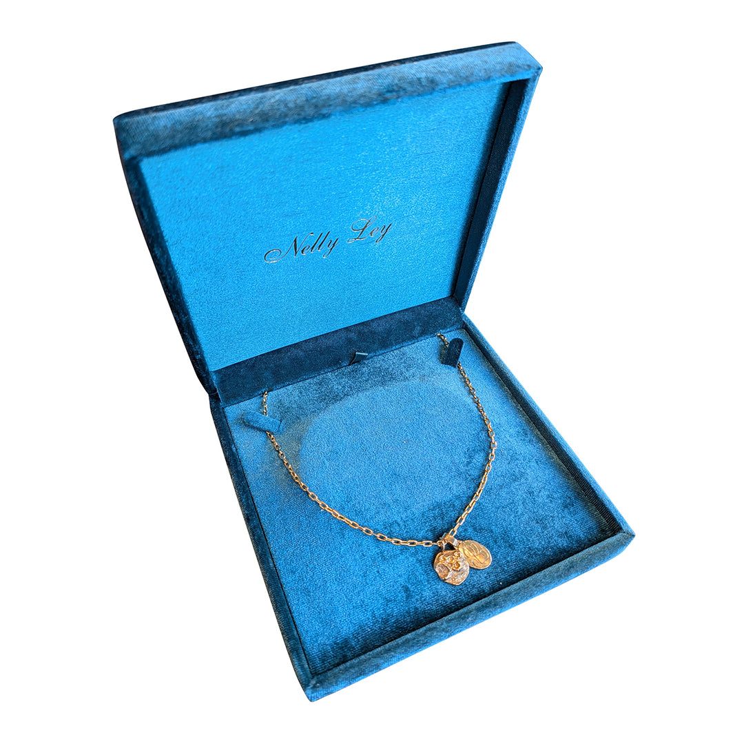 9ct Solid Yellow Gold Moon Pendant – Heavyweight Artisan Jewellery