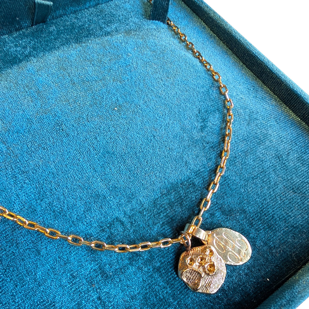 9ct Solid Yellow Gold Moon Pendant – Heavyweight Artisan Jewellery