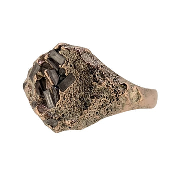 9ct Rose Gold Divorce Signet Ring – Bespoke Reclaimed Wedding Ring with Natural Diamonds