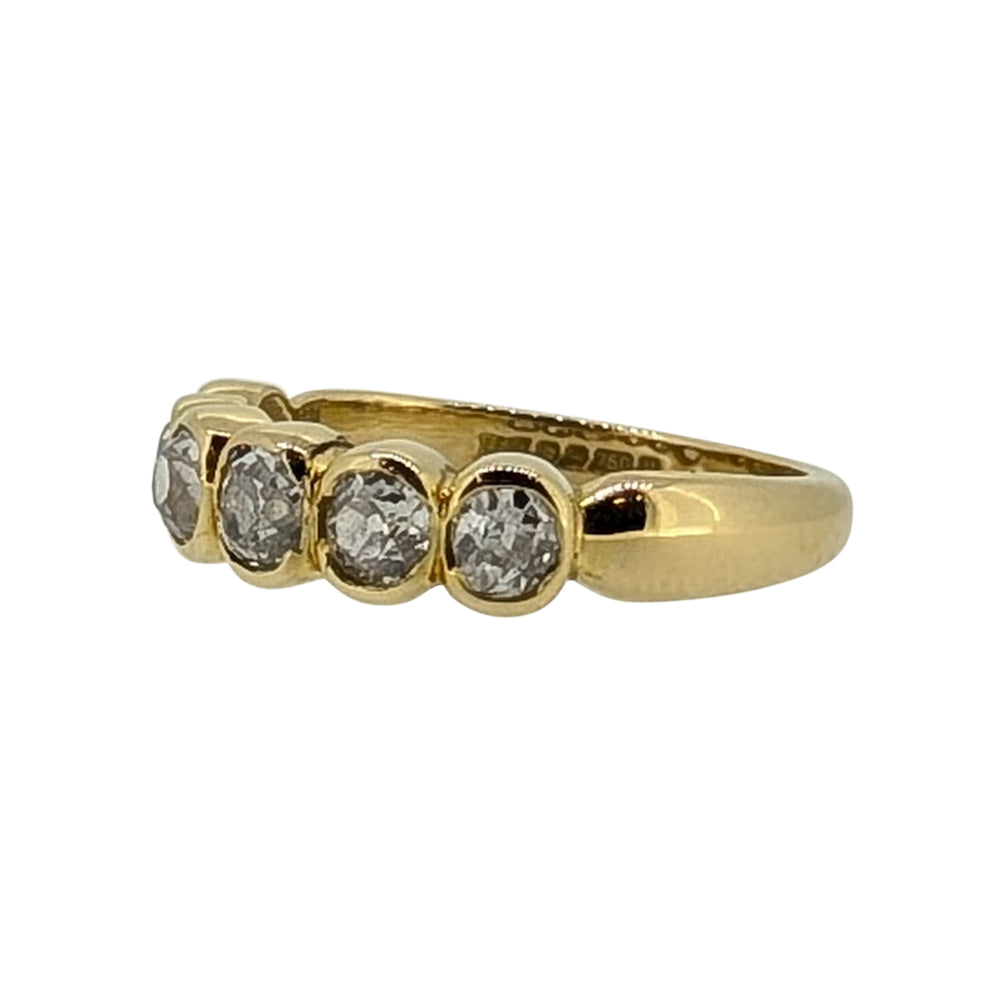 18ct Yellow Gold Six-Stone Old Cut Diamond Ring –  Artisan Design