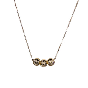 18ct White Gold Diamond Trilogy Necklace