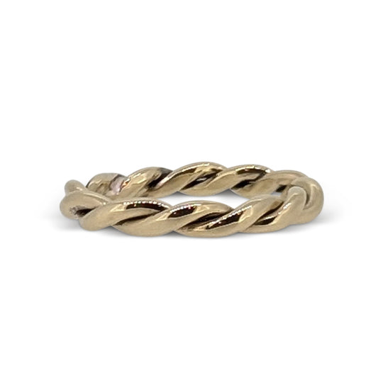 9ct Yellow Gold Twisted Wire Wedding Ring – Elegant Timeless Design