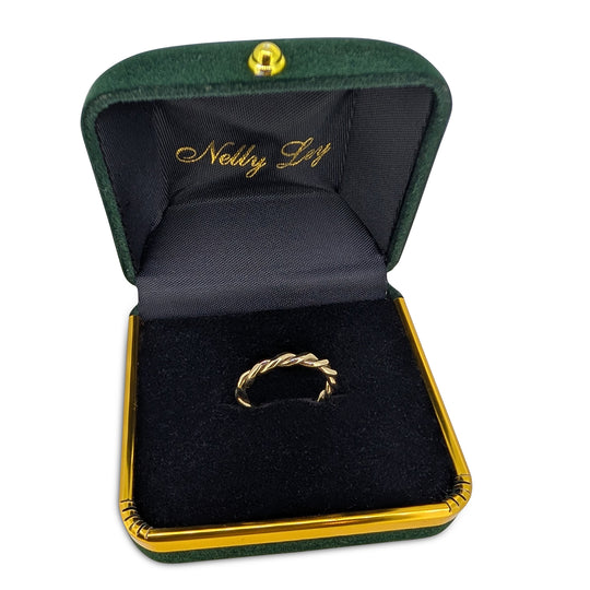 9ct Yellow Gold Twisted Wire Wedding Ring – Elegant Timeless Design