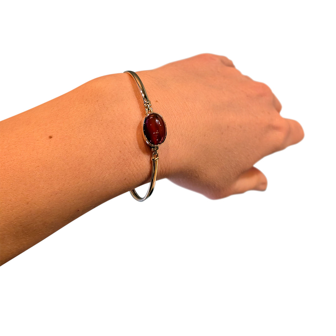 9ct Gold Carnelian Bracelet – Oval Natural Carnelian Gemstone