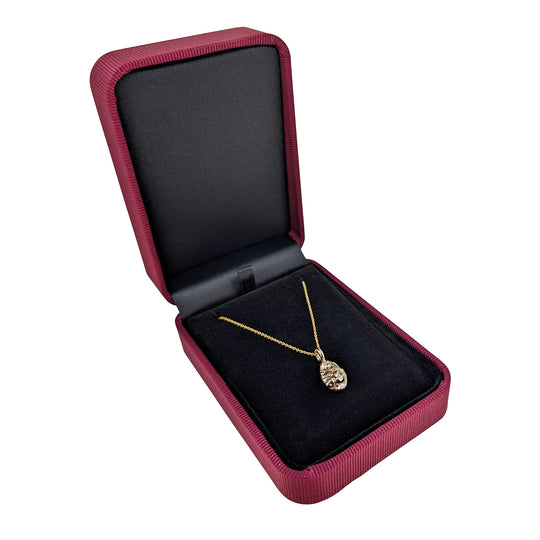 9ct Gold Artisan Pendant – Handmade Organic Textured Gold Pendant
