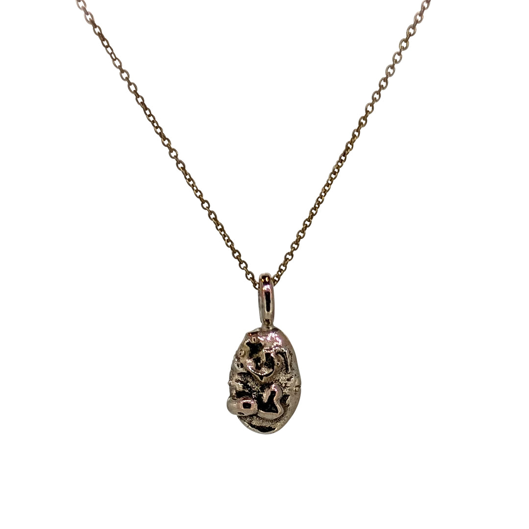 9ct Gold Artisan Pendant – Handmade Organic Textured Gold Pendant