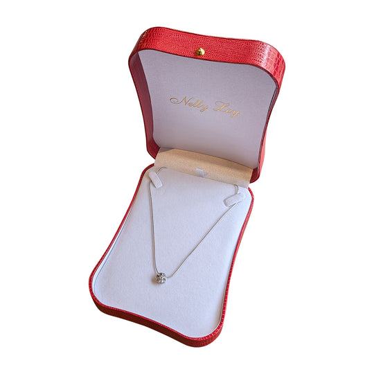 18ct White Gold Natural Diamond Floral Necklace