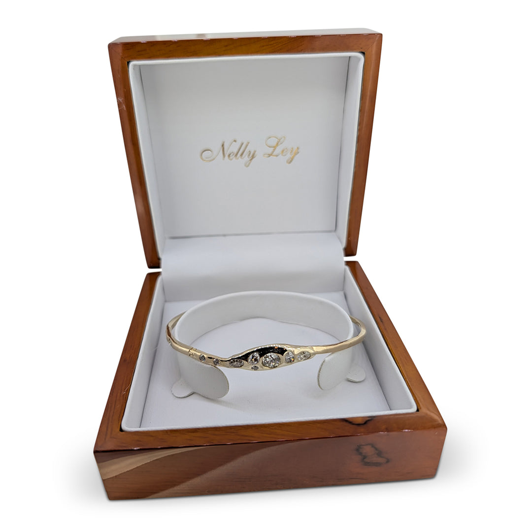 Luxury Bespoke Diamond Bracelet in 14ct Yellow Gold – Natural Diamonds