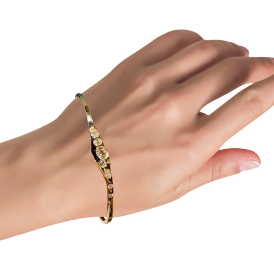 Luxury Bespoke Diamond Bracelet in 14ct Yellow Gold – Natural Diamonds