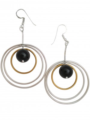 Peacock silver earrings